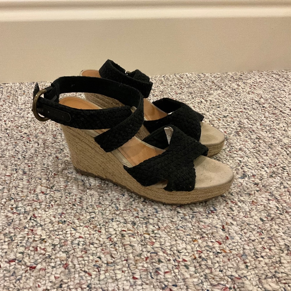 Black Only Navy Espadrilles